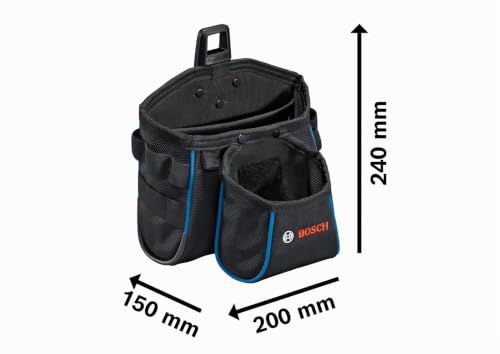 Bosch Professional combi-kit : ceinture porte-outils + set d ’outils à main (avec 1 ceinture 108, 1 x GWT 2, 1 x GWT 4, 2 supports ProClick, 3 tournevis, set de 9 clés six pans mâles)