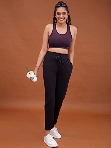 Image of NYKD Women's Everyday Cotton Padded Sports Bra for Gym /Running /Workout Full Support | Removable Pads | Wirefree | Full Coverage | Stretchable - NYK059