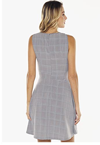 Vestido Curto Rodado Xadrez Sob Preto e Branco (G)
