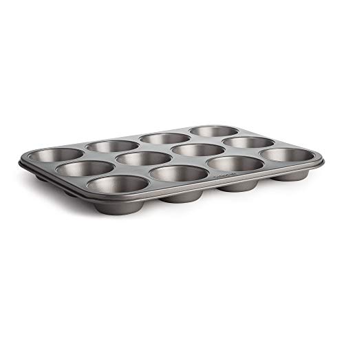 Cooking Light Carbon Steel Muffin Pan Easy to Clean, Cupcake Tin, Non-Stick Bakeware