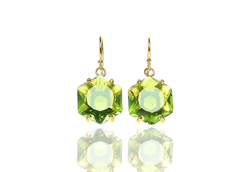 Grandes Boucles d'Oreilles Péridot idéales pour illuminer vos tenues d'été