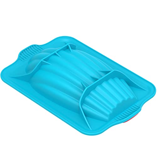 CHEFCLUB KIDS - Giant Madeleine Mould XXL 26 cm - Kitchen and Home - Silicone Mould with More Than 10 Recipes Included in Ebook, Blue - Image 6
