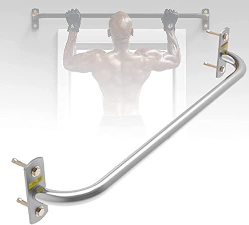 Barra de dominadas para entrenamiento de fuerza de 100 cm, barra de dominadas para montar en la pared, estación de dominadas multifunción, barra de dominadas con agarre múltiple, b(Negro-70cm)
