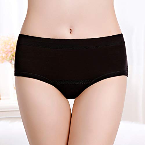 NEWMIND 3PCS Período Menstrual à Noite à Prova de Vazamento Noite Fisiológica Calcinha Sem Costura M