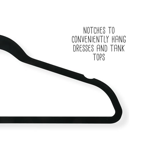 Cintres en velours noir gain de place Honey-Can-Do, cintres fins antidérapants pour dressing - 7