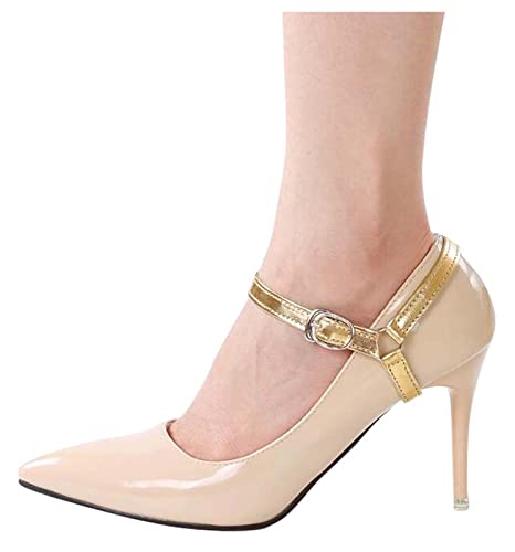 Attachable Ankle Straps for High Heels,Non-Slip Anti-Loose Stretchy Shoe Straps with Buckle Shoe Strings Replacement Accessories