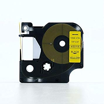 High quty DYMO D1 12mm 45018 Label Tape Black on Yellow DYMO Tape Cartridge dymo Tape 45018 for dymo Printer (B07NL186ZF) Amazon Price History, Amazon Price Tracker