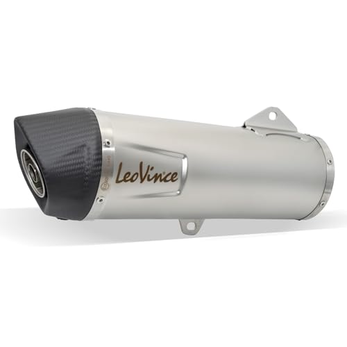 Auspuffanlage LeoVince Komplettanlage SBK LV ONE EVO, Edelstahl, Carbon Kappe, mit Katalysator, mit Zulassung für Honda PCX 125