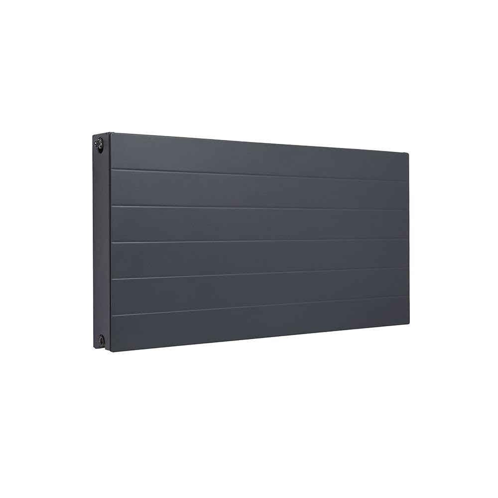 Milano Anthracite Alora Type 22 Horizontal Double Panel Convector Radiator - 600Mm X 1200Mm