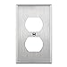 Enerlites 7721 Duplex Stainless Steel Wall Plate, 1-Gang Standard Size, Unbreakable Metal Alloy, Electrical Outlet Socket Light Switch Receptacle Cover