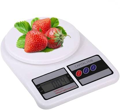 VEKARIYA IMPEX Weighing Scale Multipurpose Portable Electronic Digital Kitchen Weight Machine with Backlight Display (10 Kg Capacity)