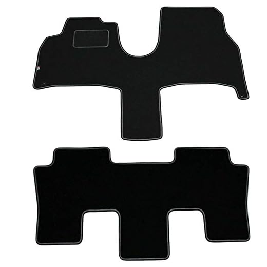 Il Tappeto Auto - SPRINT00613 - Alfombrillas de moqueta para 5 plazas, a medida, antideslizantes, alfombrilla delantera y alfombrilla primera fila trasera para 5 plazas