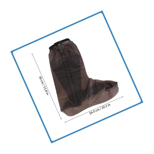 1 Par Cubre Zapatos PVC Impermeables Color Café miniatura 2