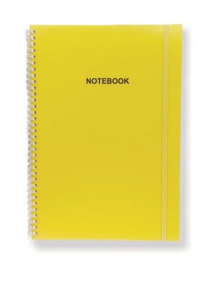 A5 Twinwire Wiro Bound Pastel Notebook Ruled Paper Pad Notes (Yellow)