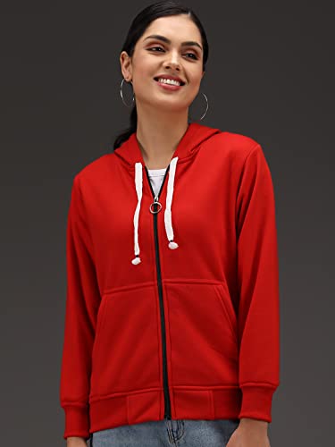 Image of eKools� Women's Fleece Winters Hoodie Sweatshirt Zipper with Pockets (Flee1 Series)
