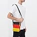 MCHIVER Small Messenger Bag German Flag Crossbody Bag for Men Women Purse Fanny Pack for Outdoor Travel Work