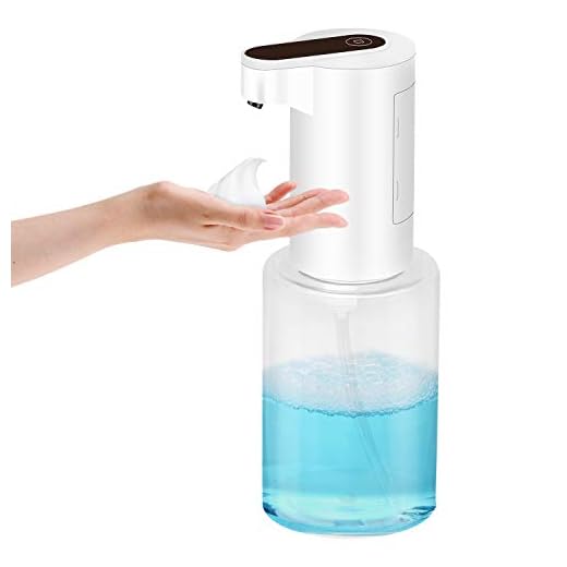 TsunNee 350 ml automatisk handspritsdispenser, intelligent sensor tvåldispenser, beröringsfri skummande tvåldispenser, handfri tvåldispenser för badrum kök toalett skola kontor hotell