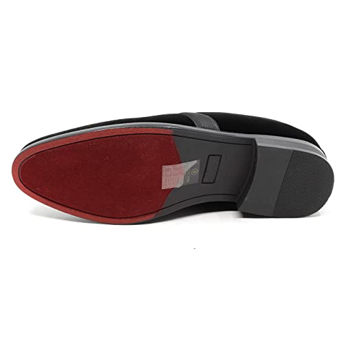 Men's Velvet Classic Smoking Slipper Tuxedo Loafer Slip On Shoe SM-084