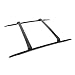 Roof Rack Cross Bars Compatible With 2006-2013 LAND ROVER RANGE ROVER SPORT HSE | Factory Style Aluminum Black Aluminum Roof Top Bar Luggage Carrier by IKON MOTORSPORTS | 2007 2008 2009 2010 2011 2012