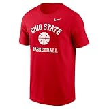 Nike Men's NCAA Basketball Icon T-Shirt (US, Alpha, X-Large, Regular, Regular, Scarlet, Ohio State Buckeyes)