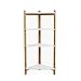MZXUN. 4 Tier stojąca podłoga wielofunkcyjna Półka do przechowywania narożna - 34 * 34 * 99 cm - salon łazienka bambusowy trójkąt Organizator Rack - Oszczędzaj miejsce