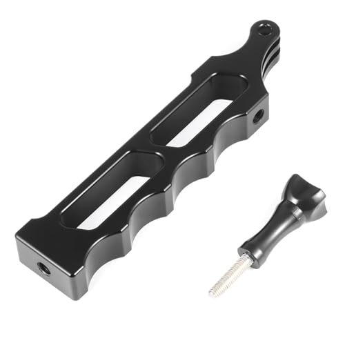 CHICHIYANG Aluminum Alloy Handle Selfies Stick Hand Grip Mount with 1/4 Screw Holes for Go-Pro All Series Camera Accessories