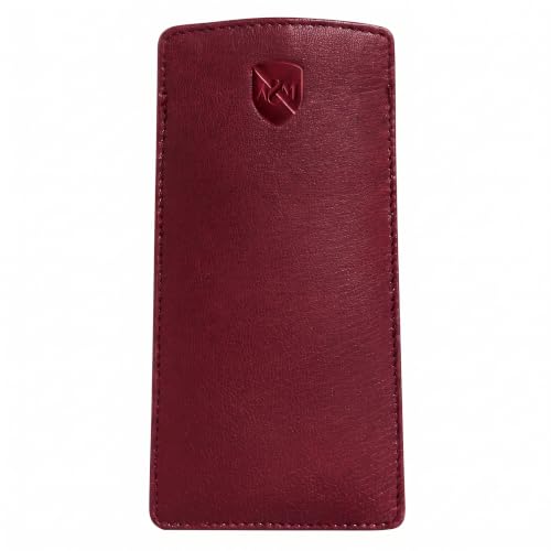 Image of ALLEN & MATE Genuine Leather Eyeglass Case, Slim Slip-In Reading Glasses