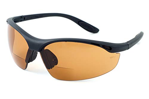 Calabria 91348 Safety Glasses For Work | Tinted Safety Glasses Anti Fog Anti Scratch | Uv Saftey Glasses Men | Safety Glasses Side With Shields | +3.00 Copper #TOP5