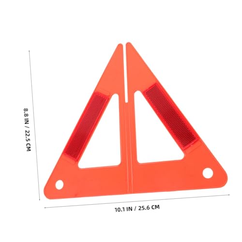 Cabilock 4pcs Reflective Triangle Warning Sign Kit for Roadside Assistance Sturdy Vehicle Accessories for Cars and Trucks Essential Gear - Image 3