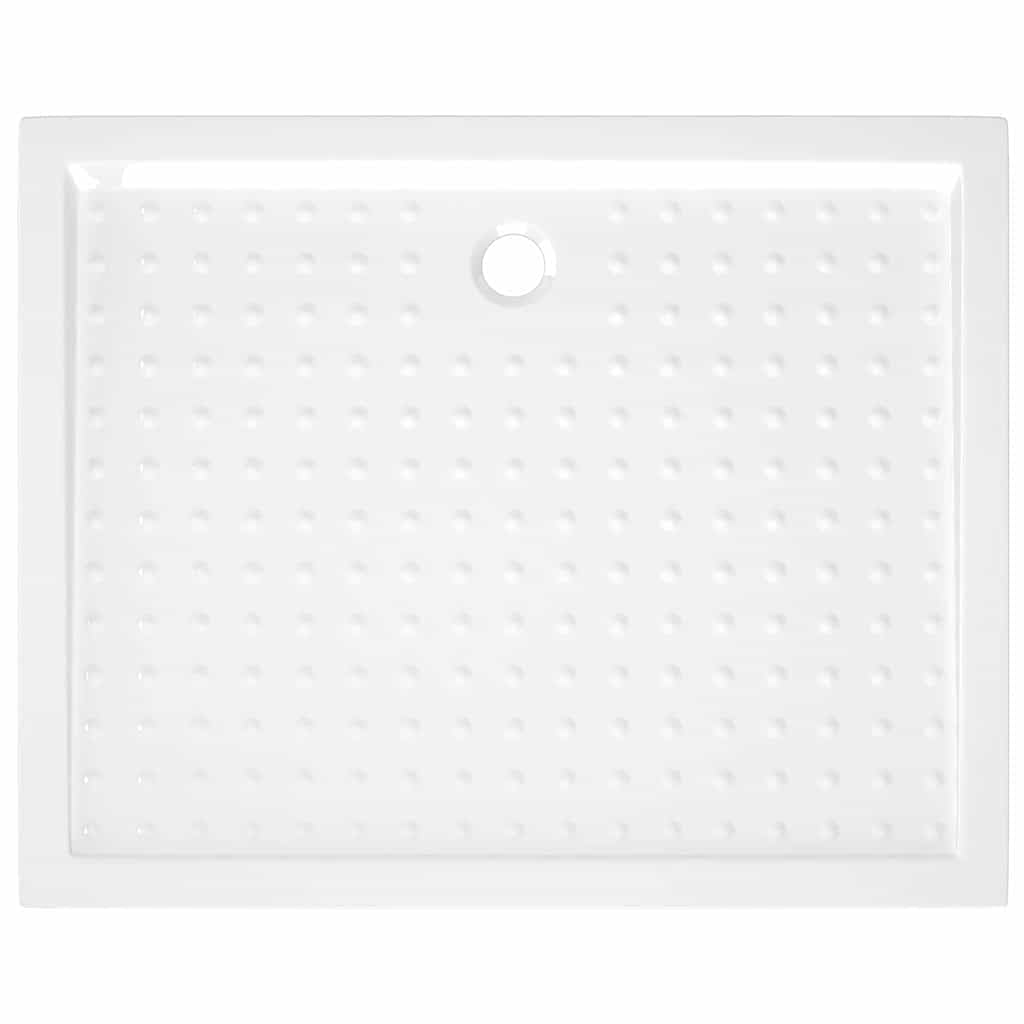 Plato de ducha ABS 80 x 100 x 4 cm, antideslizante, color blanco