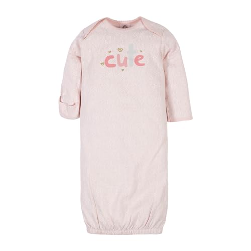 Image of Gerber Baby Girls 4-Pack Sleeper Gown - Soft Cotton Newborn Nightgowns, Elastic Hem Sleepwear Set for Infant Girls
