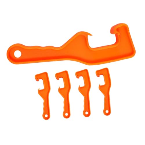 Ciieeo 5 piezas Llave para Abrir Tapas de Cubos Naranja Herramienta de Plástico para Latas y Baldes Fácil Manejo Uso Doméstico Industrial