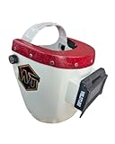Chopped Cherry Red Floral Leather Top Pipeliner Welding Helmet, Slim Cut Bottom with Aluminum Fasteners, High Visibility HD Gold Coated Lens & Flip-Front Adapter