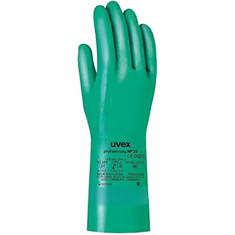 Uvex Nitril- / Chemikalienhandschuh - Hochwertiger Schutzhandschuh gegen chemische und mechanische Risiken - 10 Cover