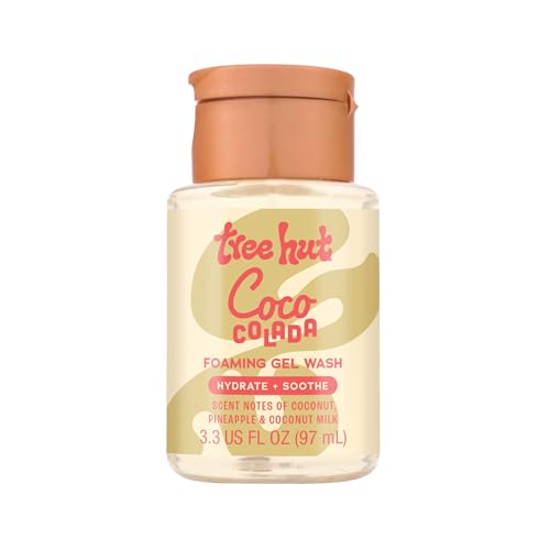 Image of Tree Hut Coco Colada Mini Body Wash, Travel Size Shower Gel w /Shea Butter & Essential Oils, Soft Smooth Skin, Gentle Cleanser For All Skin Types, TSA Approved, Self Care Gifts for Women, 3.3 Fl Oz
