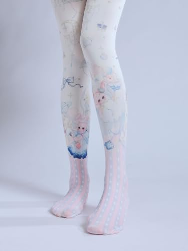 Image of Sahabowi Women's Sheer Tights, Digital Print Designs Stockings