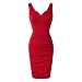 NP Robe d'été féminine Robe de Crayon sans Manches Partie Formelle collée aux Hanches U-arrière