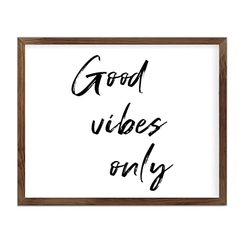 Plaque murale rétro en bois Good Vibes Only pour sublimer l'ambiance de votre coin café