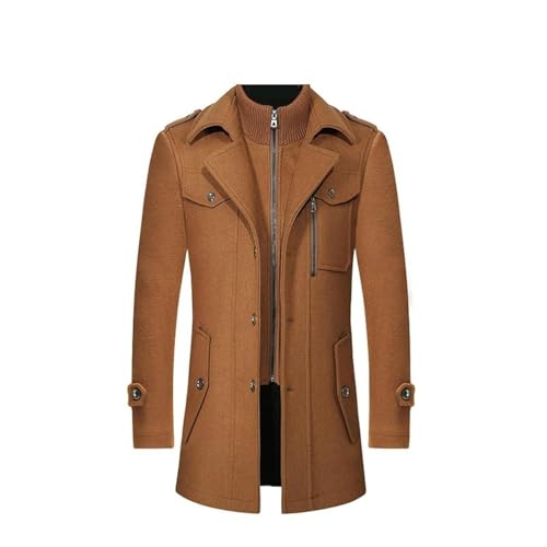 Men's Wool Trench Pea Winter Coat