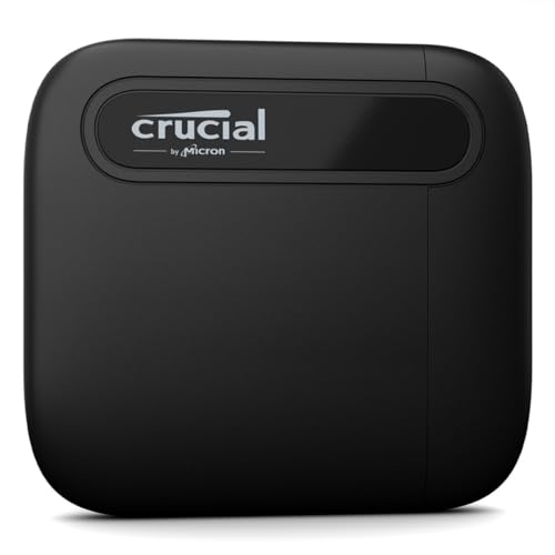 Crucial X6 2TB Portable SSD - Up to 800MB/s - PC &amp; Mac - USB 3.2 USB-C External SSD, Solid State Drive - CT2000X6SSD9