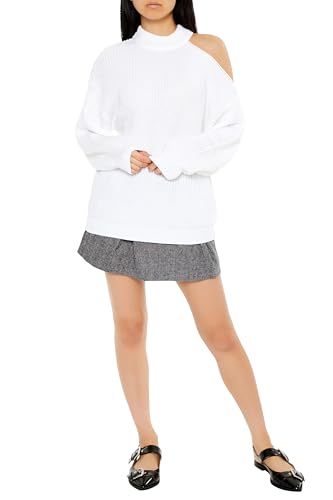 Forever 21 Women's Asymmetrical Open-Shoulder Sweater2