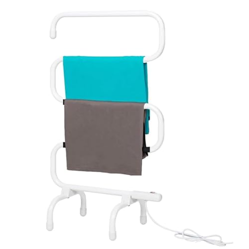 Portátil Toalla Rail Independientes Radiador Toallero Eléctrico Bajo Consumo Montaje en Suelo Ideal para Baños para baño 65 W con 5 Barras calefactables Moderno radiador Blanco Tipo Escalera (White)