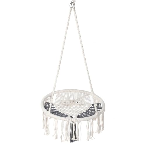 WnewTools Round Hammock Chair Swing Hanging Chairs Outdoor Garden Indoor Max Load 120kg