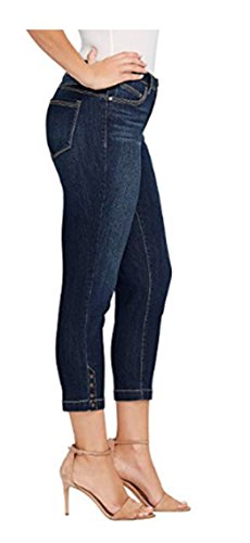 Bandolino Women's Lisbeth Curvy Skinny Crop Jean (4, Acadia Snap Hem)3