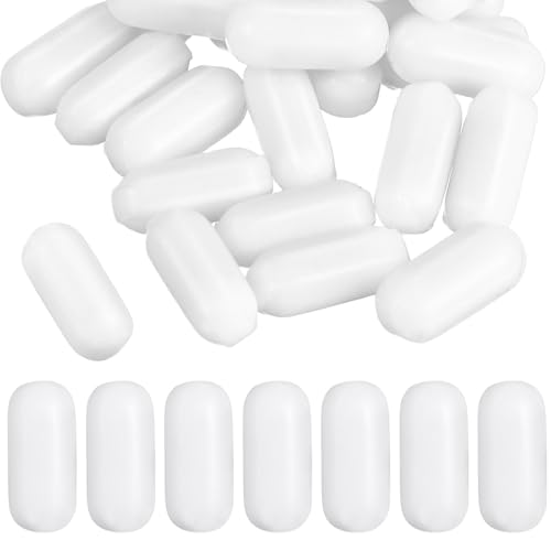 POPETPOP Barra Agitadora Magnética de Ptfe 25 Unidades, Varillas Mezcladoras Químicas Tipo Abc C3*7, Resistente Corrosión para Laboratorios Científicos y Biológicos