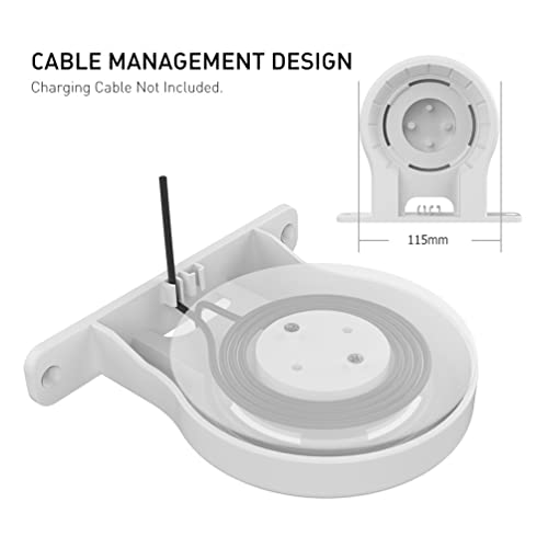 Support mural pour Echo Dot 5, 4 et 3 avec gestion de câble intégrée, noir (Lot de 2)