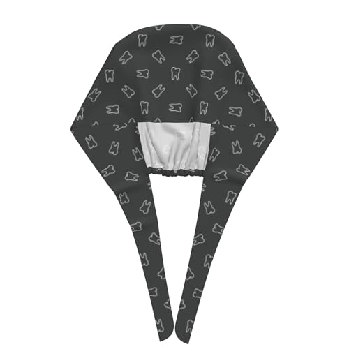 Image of Working Cap Scrub Cap with Sweatband Adjustable Unisex Women Tie Back Hat Nurse Surgical Caps