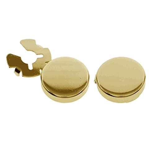 Cubrebotones para camisas de hombre hechos de latón pulido accesorio elegante