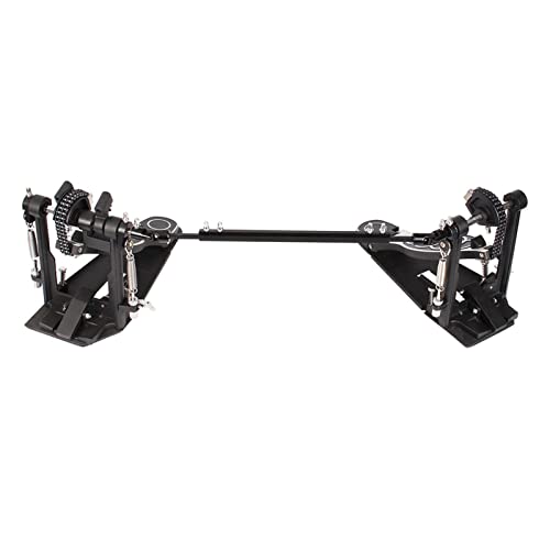 Pedal para Batería Doble de Aleación Zinc-Aluminio Negro