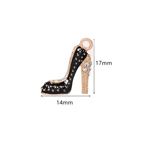 High Heel Shoe Pendants, 8Pcs High Heel Shoe Charms Pendant With Rhinestone, Keychain Diy Jewelry Making Crafting Necklace Pendants For Women Girls #TOP1